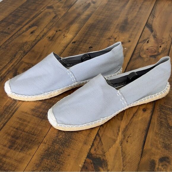 Handmade Light Gray Canvas Espadrilles Size 38 - Picture 3 of 5